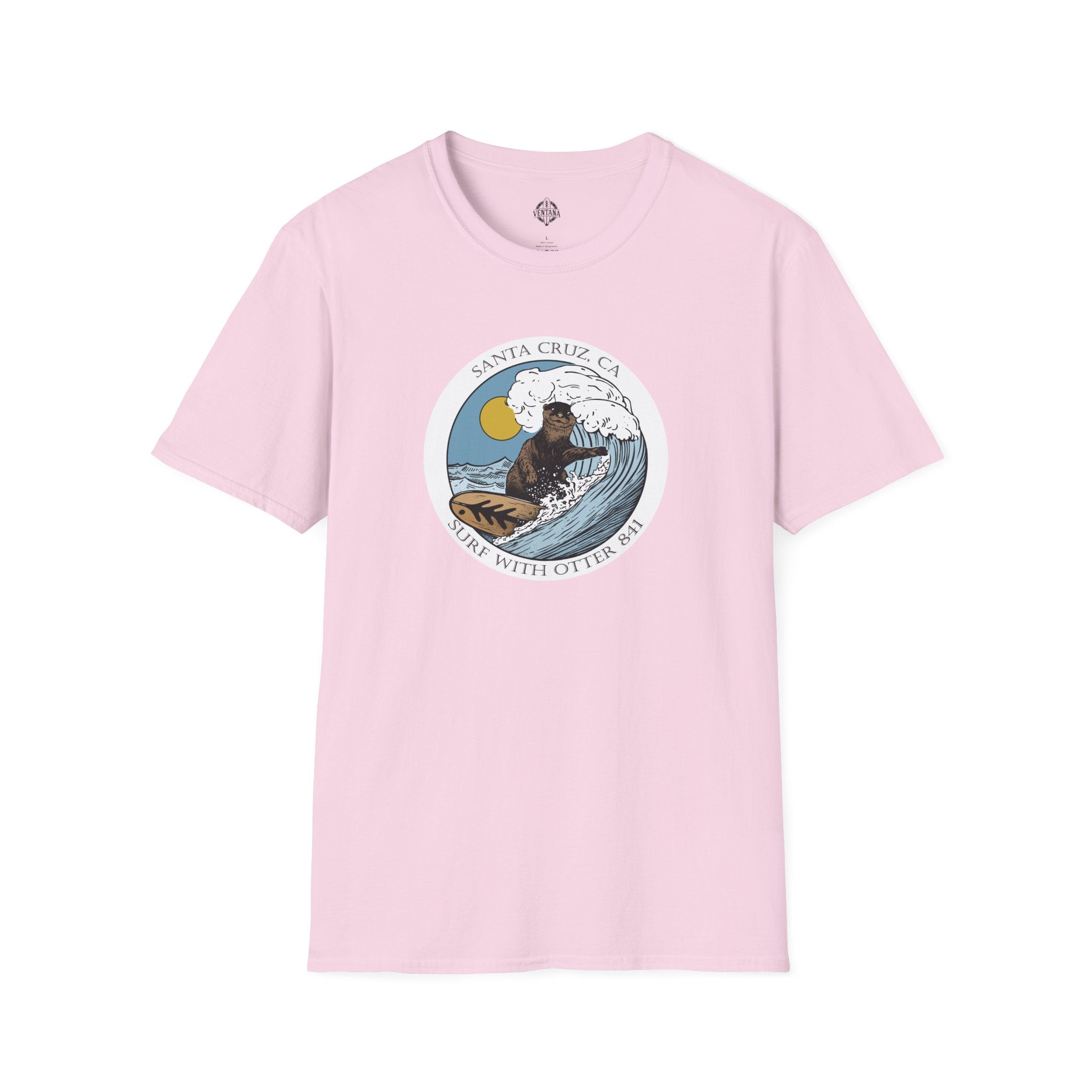 Surf with Otter 841 by Thiago Bianchini Unisex - Soft Style U.S. Cotton T-Shirt
