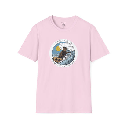 Surf with Otter 841 by Thiago Bianchini Unisex - Soft Style U.S. Cotton T-Shirt