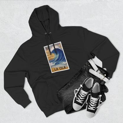 Wave Lotería Unisex - Pull-Over Cotton Blend Fleece Hoodie (La Ola)