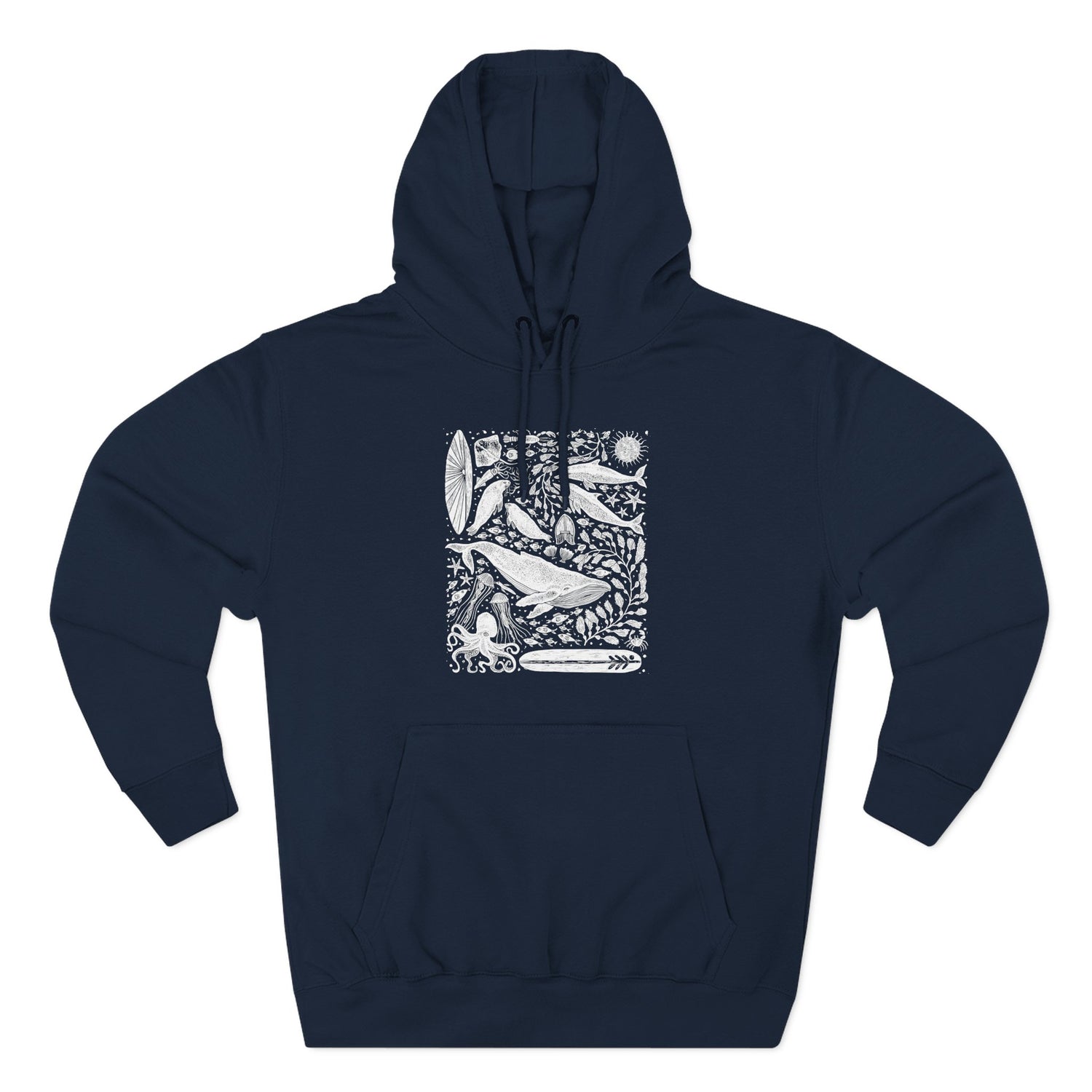 Ventana Marine Life by Lili Arnold Unisex - Pull-Over Cotton Blend Fleece Hoodie
