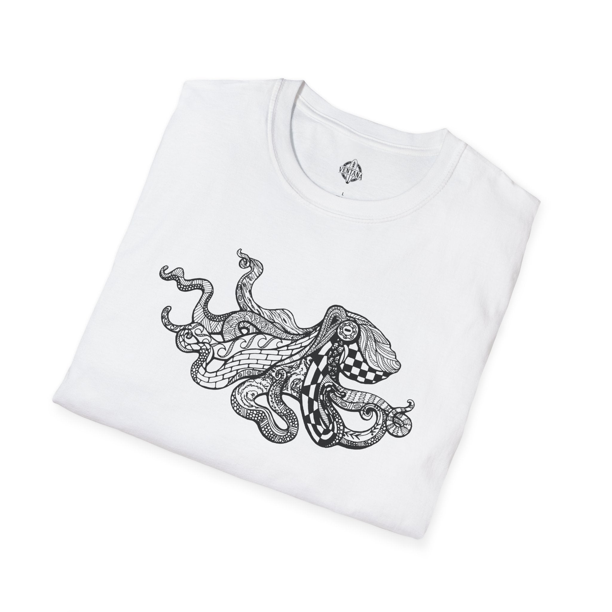 Ventangle Octopus Unisex - Soft Style U.S. Cotton T-Shirt