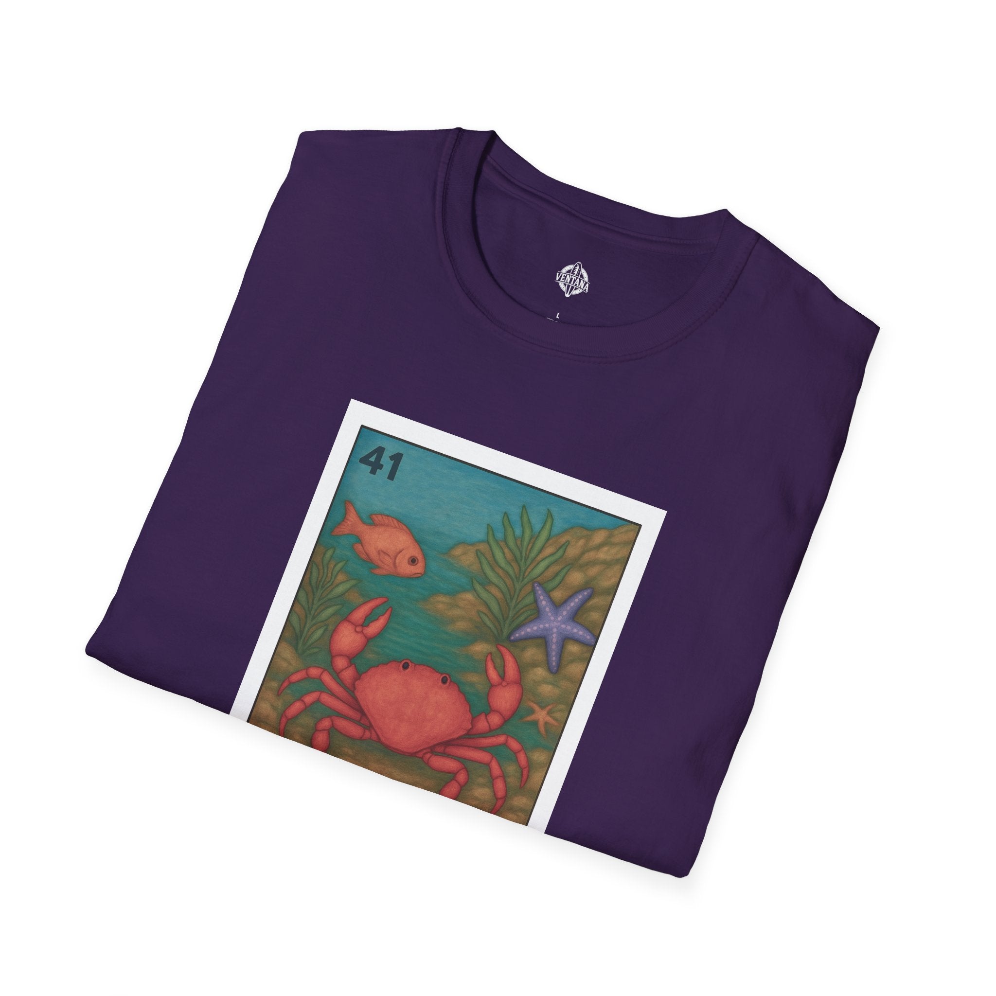 Crab Lotería Unisex - Soft Style U.S. Cotton T-Shirt (El Cangrejo)