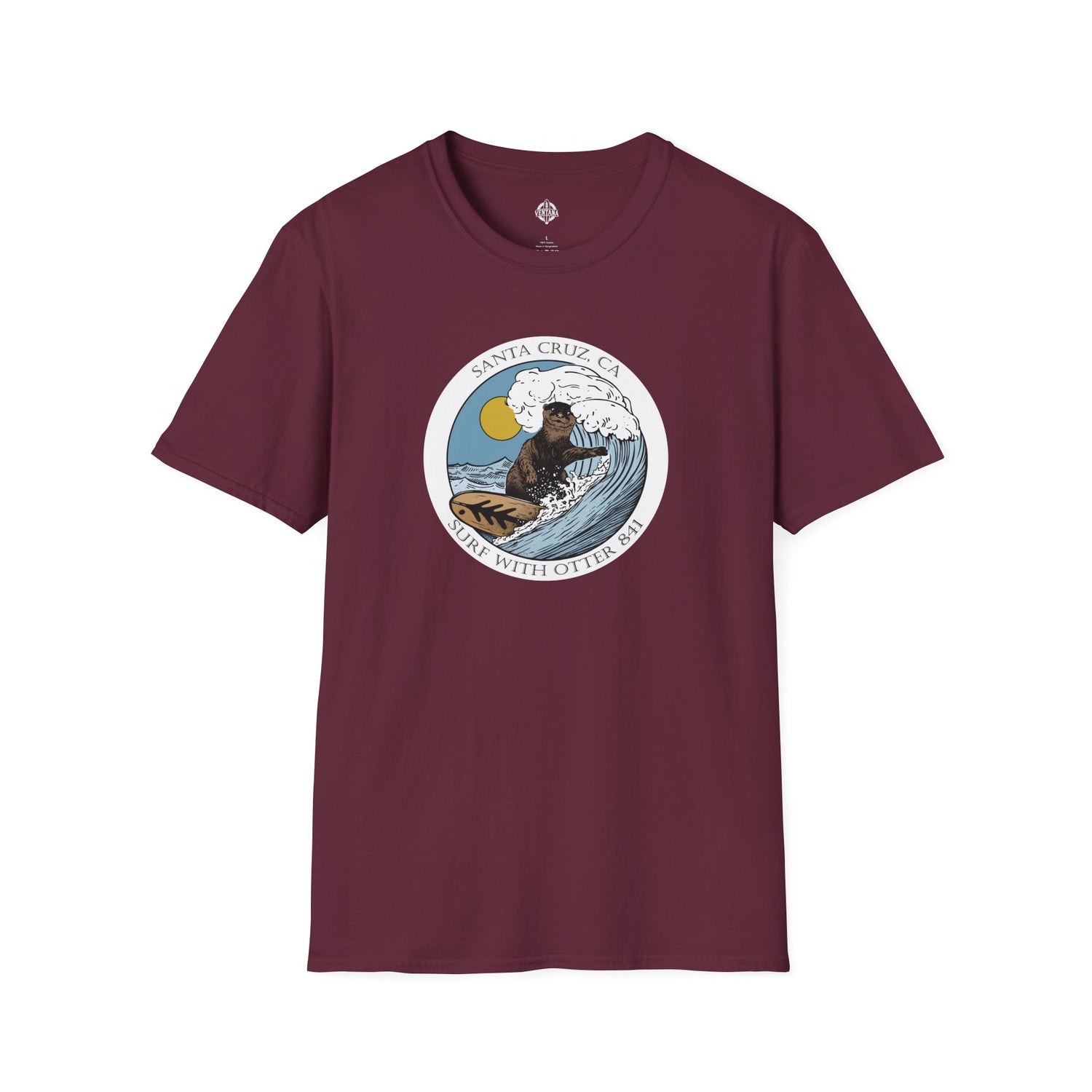 Surf with Otter 841 by Thiago Bianchini Unisex - Soft Style U.S. Cotton T-Shirt