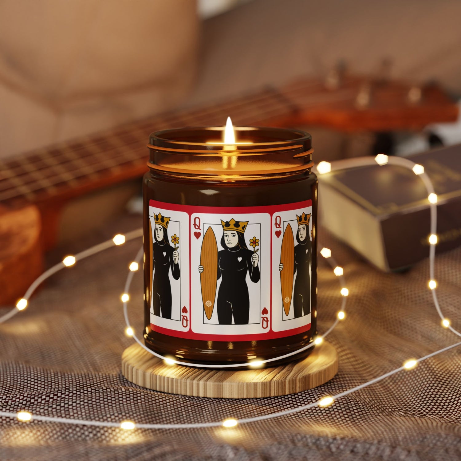 Queen of Hearts Surfer - Scented Soy Candle