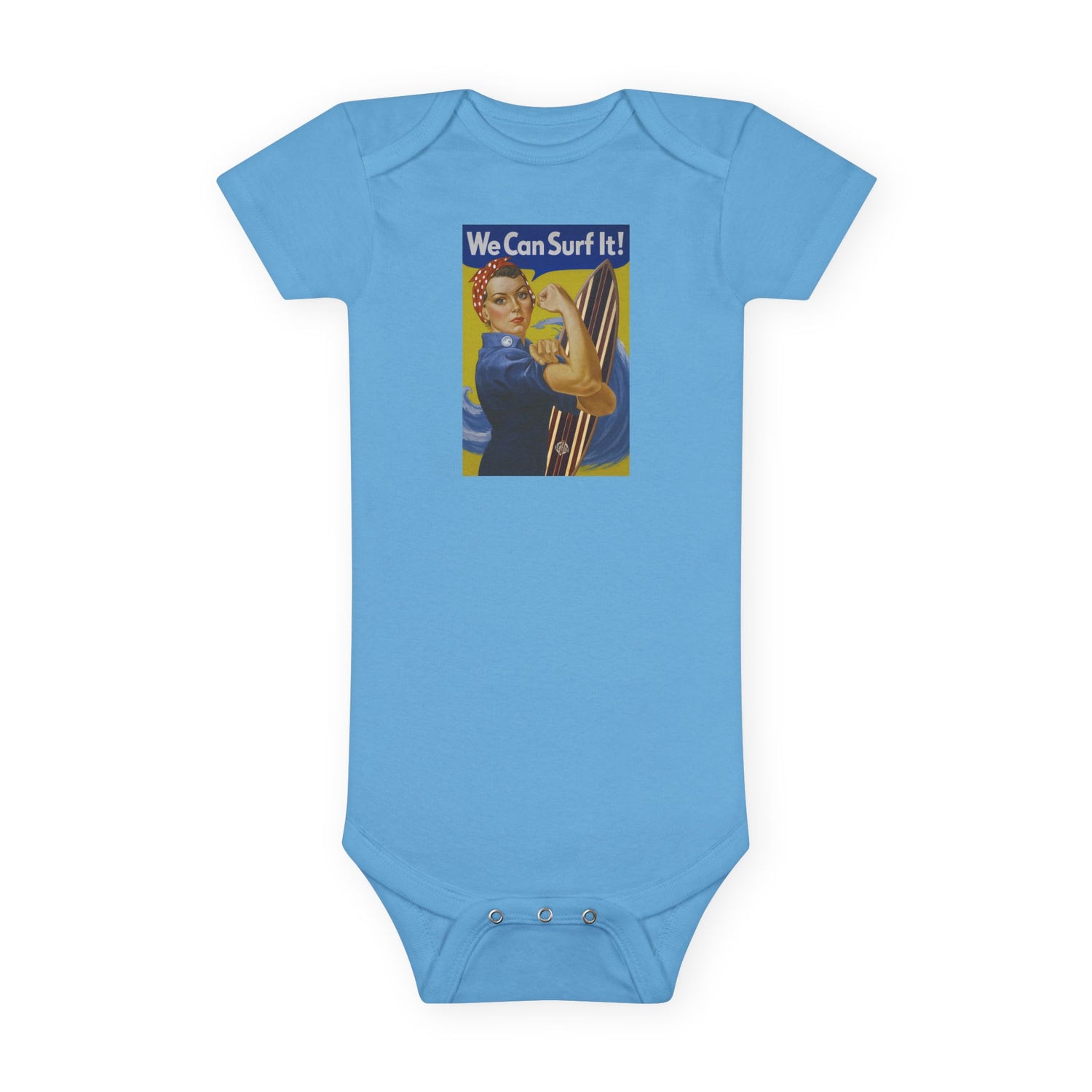 Rosie the Surfer - Baby Short Sleeve 100% Cotton Onesie