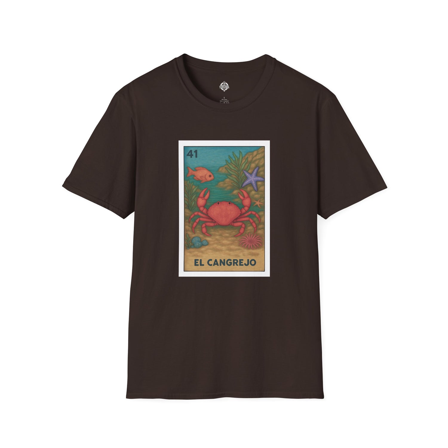 Crab Lotería Unisex - Soft Style U.S. Cotton T-Shirt (El Cangrejo)