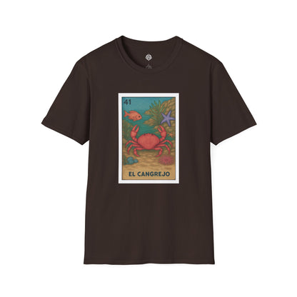 Crab Lotería Unisex - Soft Style U.S. Cotton T-Shirt (El Cangrejo)
