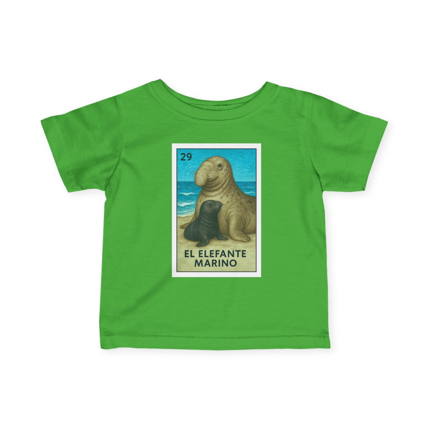Elephant Seal Lotería - Infant 100% Cotton T-Shirt (El Elefante Marino)