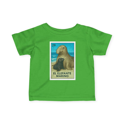 Elephant Seal Lotería - Infant 100% Cotton T-Shirt (El Elefante Marino)