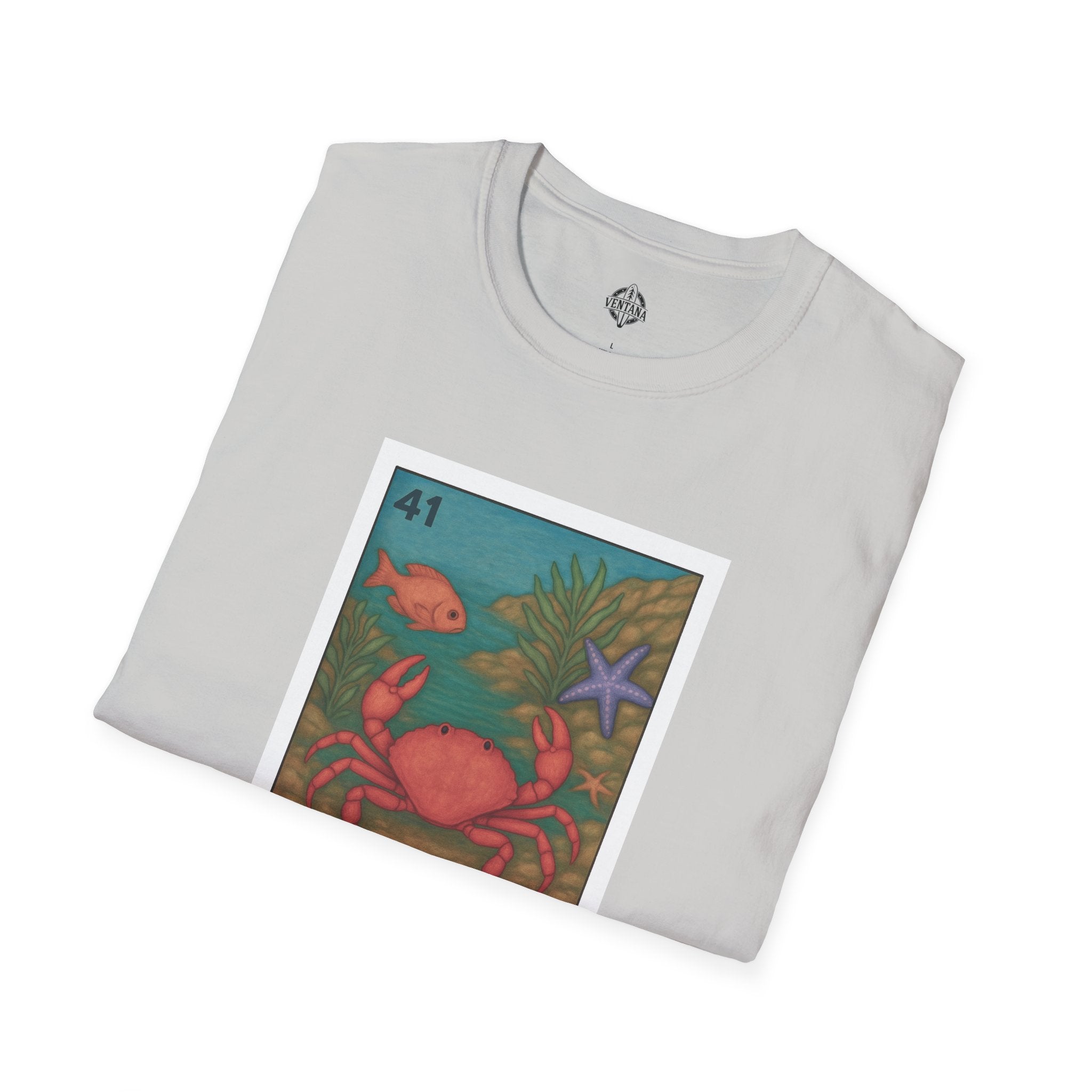 Crab Lotería Unisex - Soft Style U.S. Cotton T-Shirt (El Cangrejo)