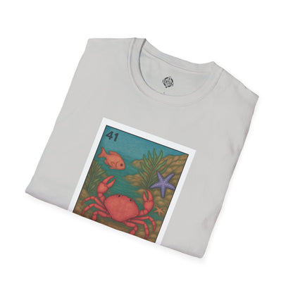 Crab Lotería Unisex - Soft Style U.S. Cotton T-Shirt (El Cangrejo)