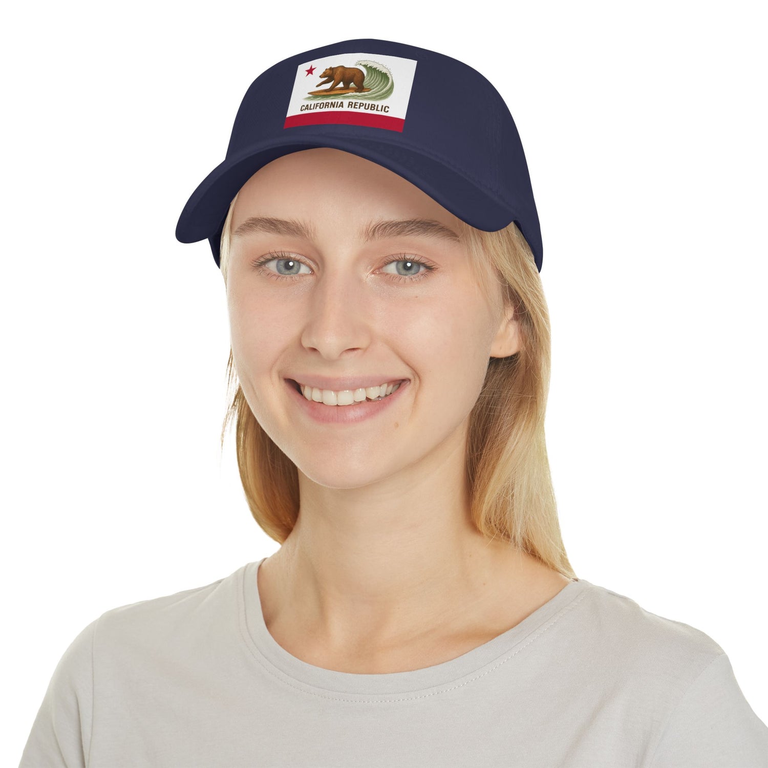 California Surfing Bear Flag Unisex - 100% Cotton Baseball Cap