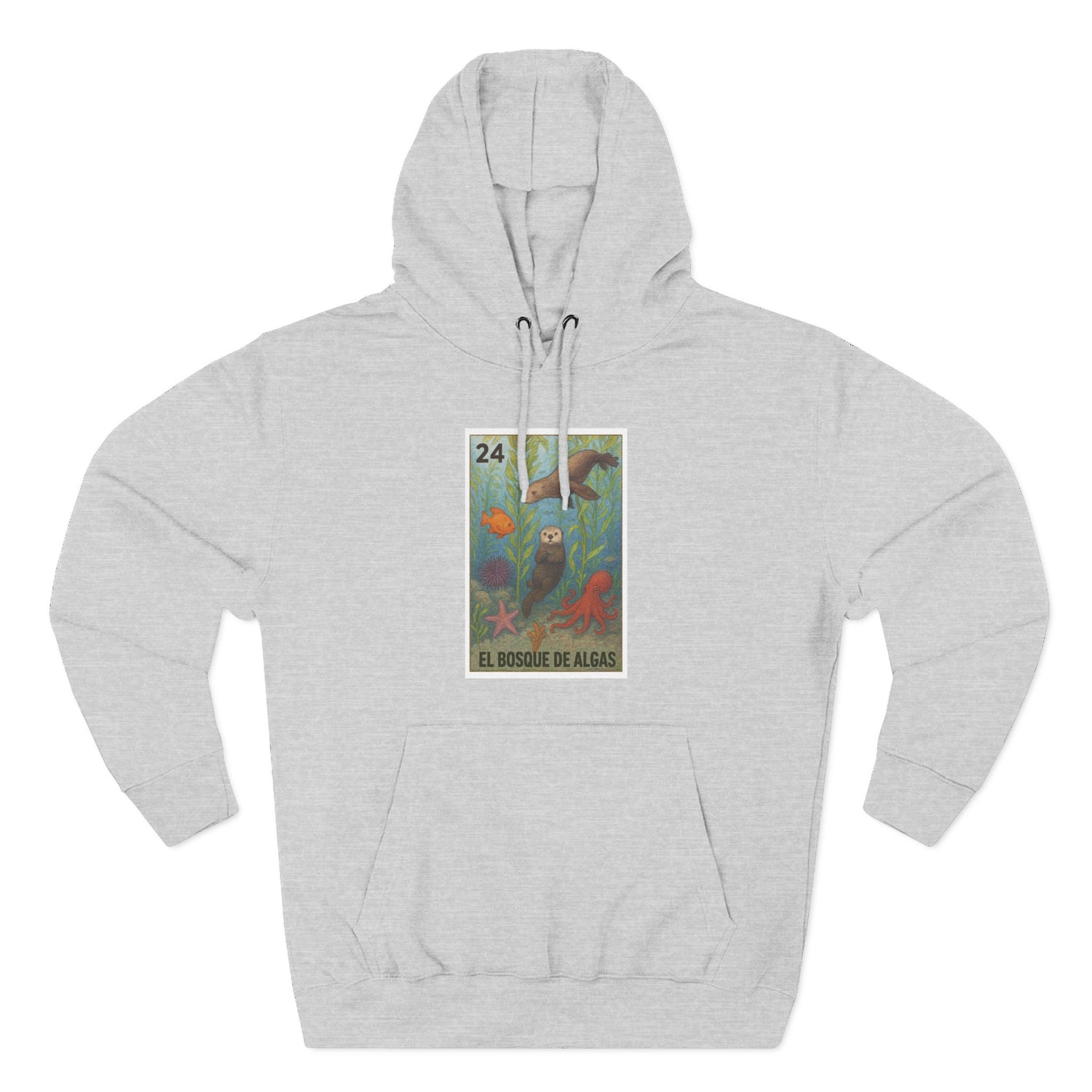 Kelp Forest Lotería Unisex - Pull-Over Cotton Blend Fleece Hoodie (El Bosque de Algas)