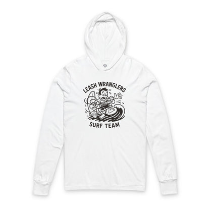 Leash Wranglers Surf Team Unisex - Cotton Long Sleeve Hooded T-Shirt