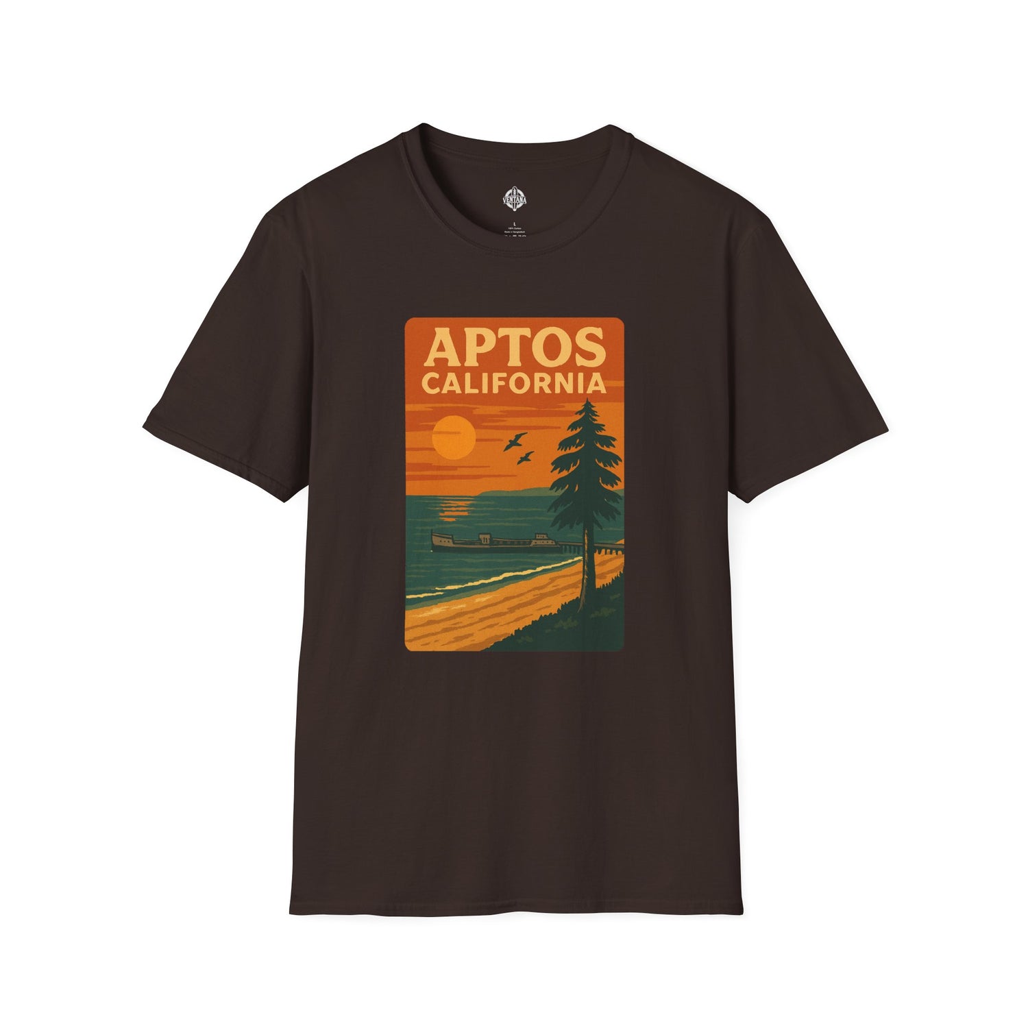 Aptos California Sunset Unisex - U.S. Cotton T-Shirt