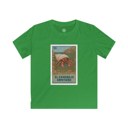 Hermit Crab Lotería Kids - Soft Style U.S. Cotton T-Shirt (El Cangrejo Ermitaño)