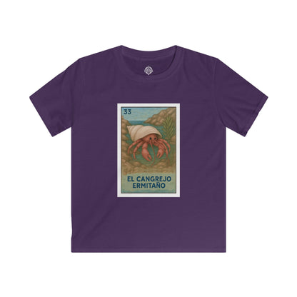 Hermit Crab Lotería Kids - Soft Style U.S. Cotton T-Shirt (El Cangrejo Ermitaño)