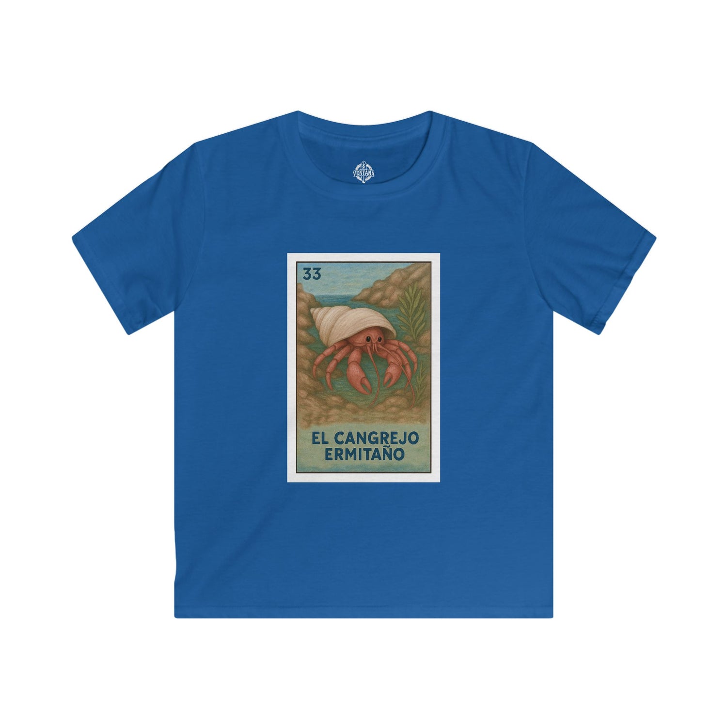 Hermit Crab Lotería Kids - Soft Style U.S. Cotton T-Shirt (El Cangrejo Ermitaño)