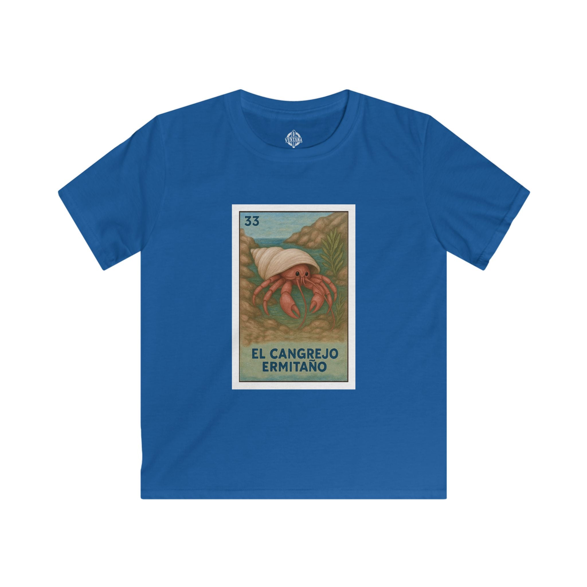 Hermit Crab Lotería Kids - Soft Style U.S. Cotton T-Shirt (El Cangrejo Ermitaño)