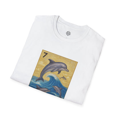 Dolphin Lotería Unisex - Soft Style U.S. Cotton T-Shirt (El Delfín)