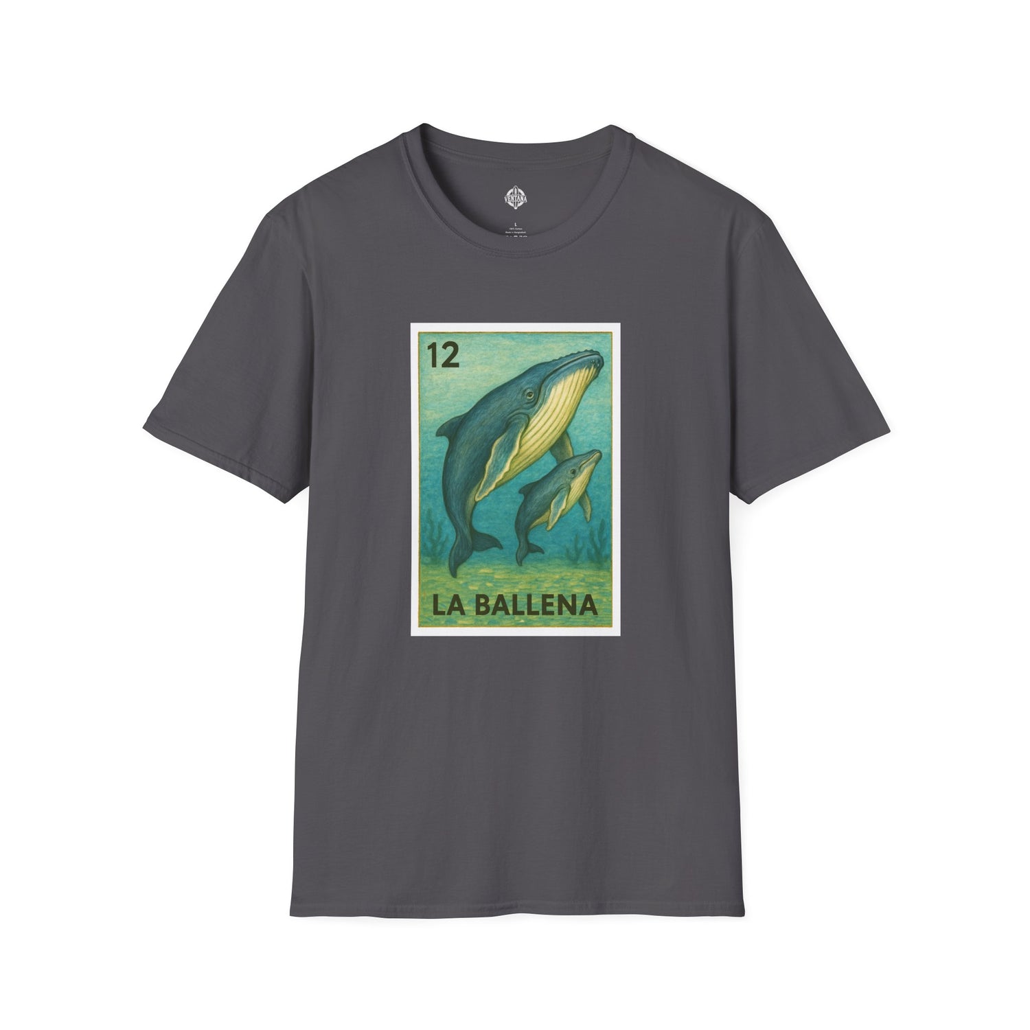 Whale Lotería Unisex - Soft Style U.S. Cotton T-Shirt (La Ballena)