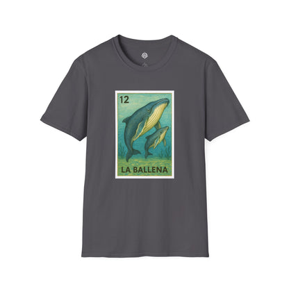 Whale Lotería Unisex - Soft Style U.S. Cotton T-Shirt (La Ballena)