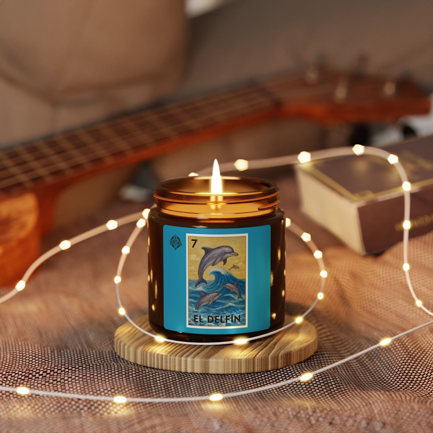 Dolphin Lotería - Scented Soy Candle (El Delfín)