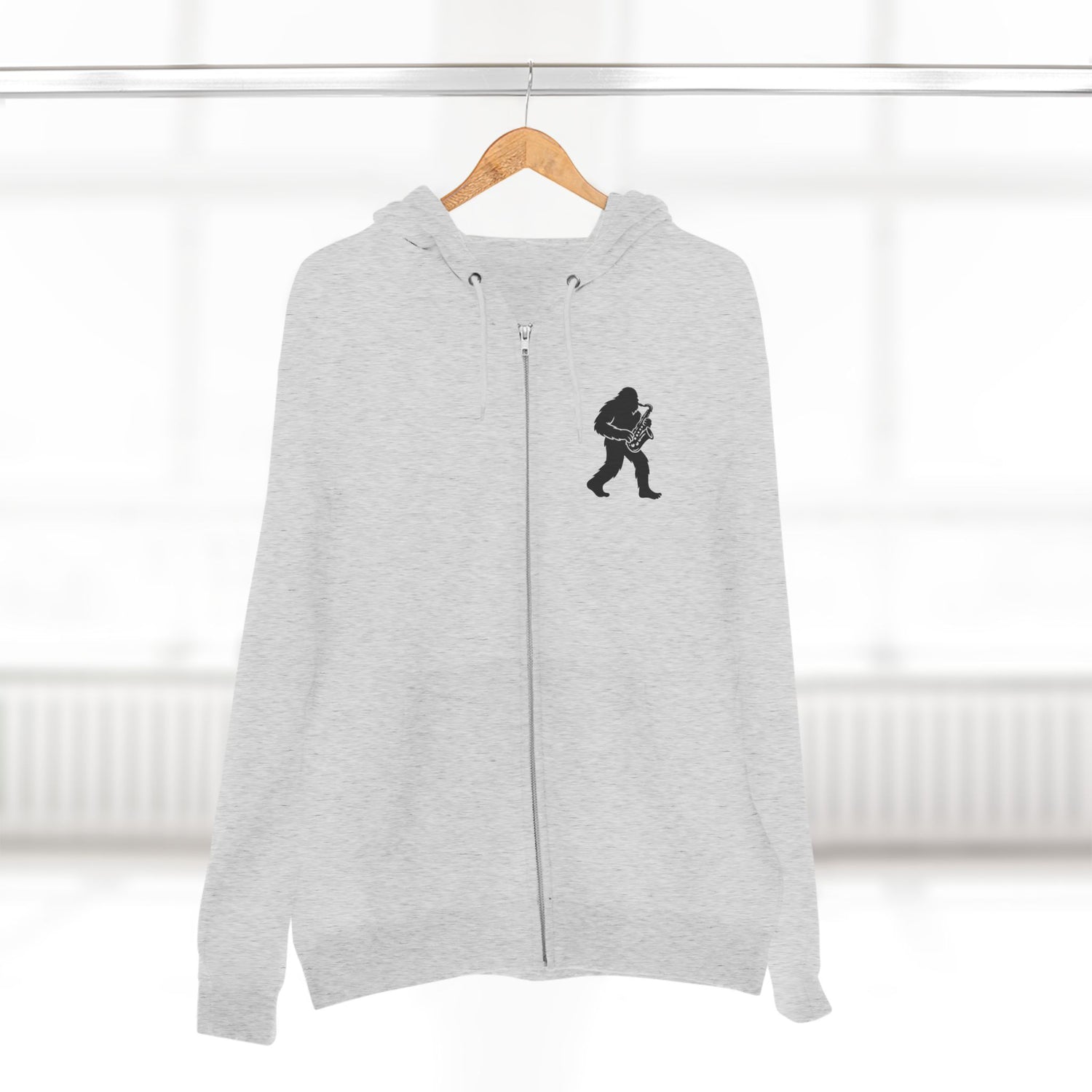 Ventana Saxsquatch Unisex - Zip Cotton Blend Fleece Hoodie