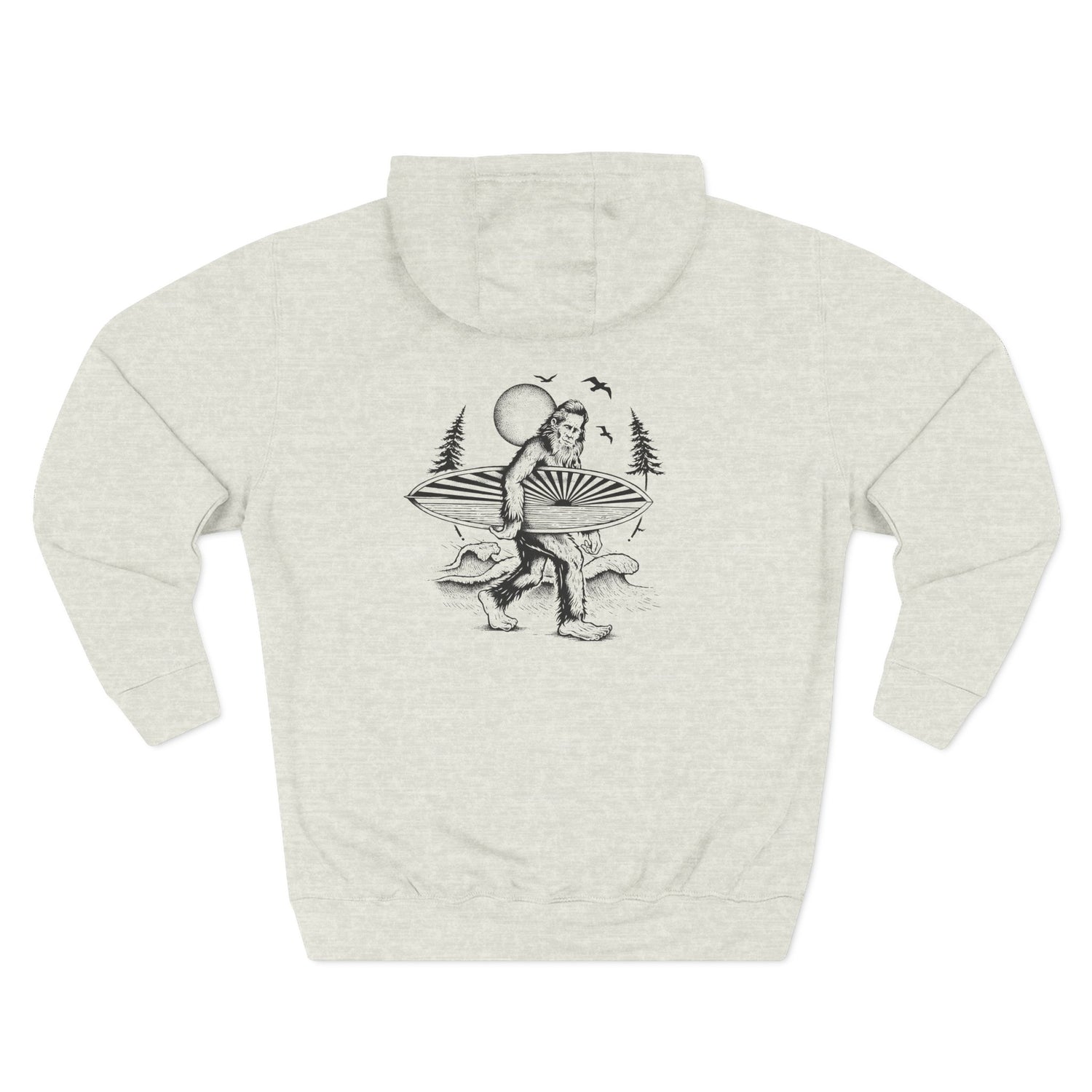 Ventana Surfsquatch by Thiago Bianchini Unisex - Pull-Over Cotton Blend Fleece Hoodie