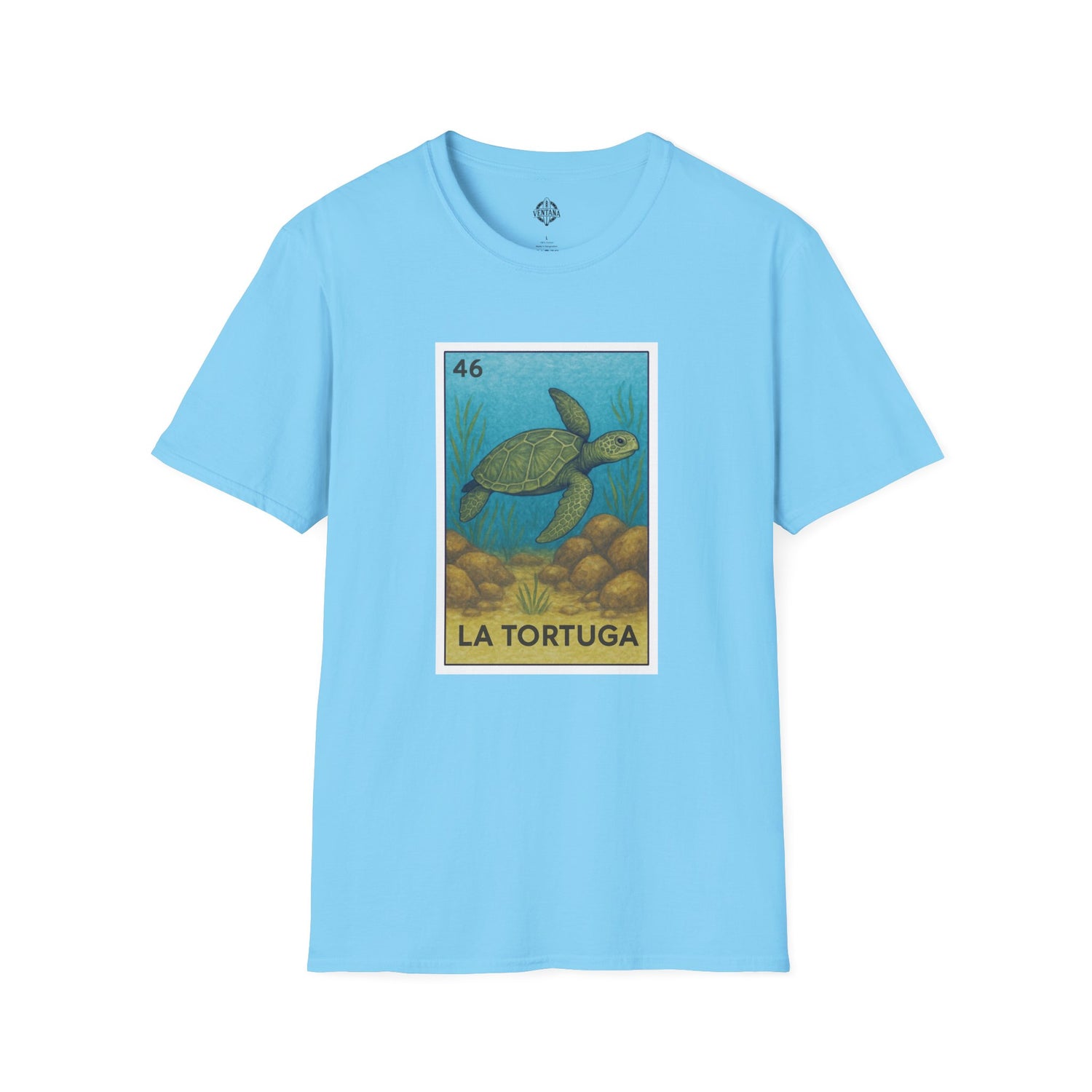 Turtle Lotería Unisex - Soft Style U.S. Cotton T-Shirt (La Tortuga)