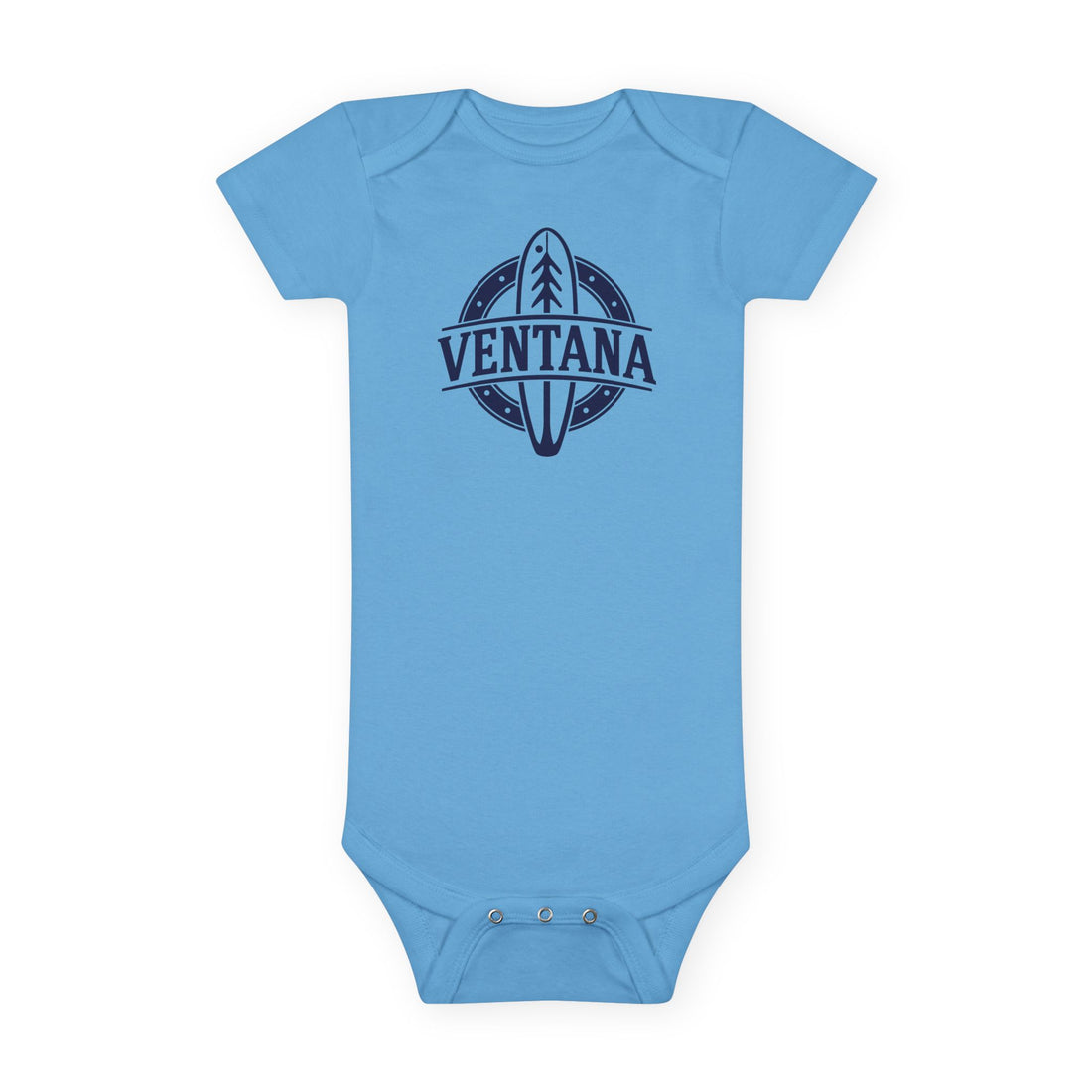 Ventana Treefish Logo - Baby Short Sleeve 100% Cotton Onesie