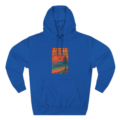 Aptos California Psychedelic Unisex - Pull-Over Cotton Blend Fleece Hoodie