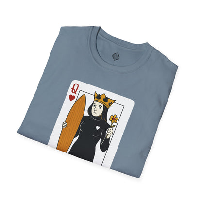 Queen of Hearts Surfer Unisex - U.S. Cotton T-Shirt