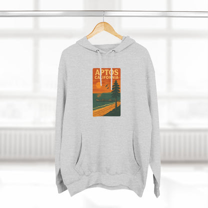 Aptos California Sunset Unisex - Pull-Over Cotton Blend Fleece Hoodie