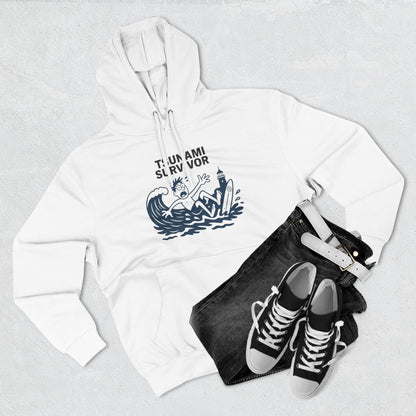 Tsunami Survivor Unisex - Pull-Over Cotton Blend Fleece Hoodie