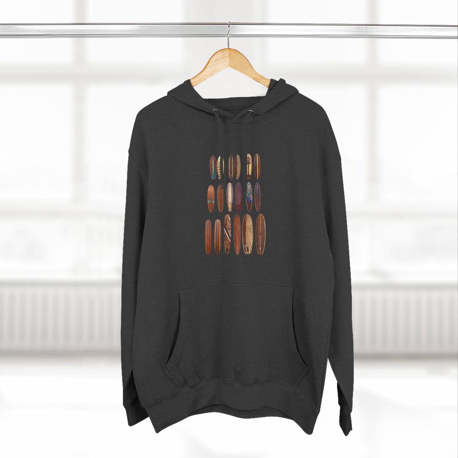 Ventana Wooden Surfboards Unisex - Pull-Over Cotton Blend Fleece Hoodie