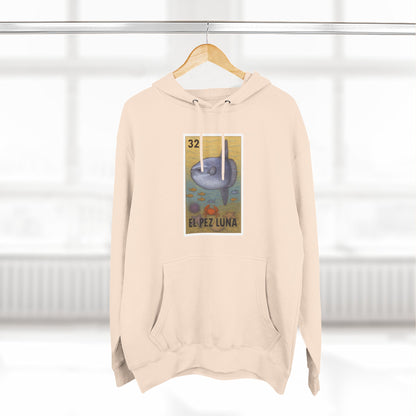 Sunfish Lotería Unisex - Pull-Over Cotton Blend Fleece Hoodie (El Pez Luna)