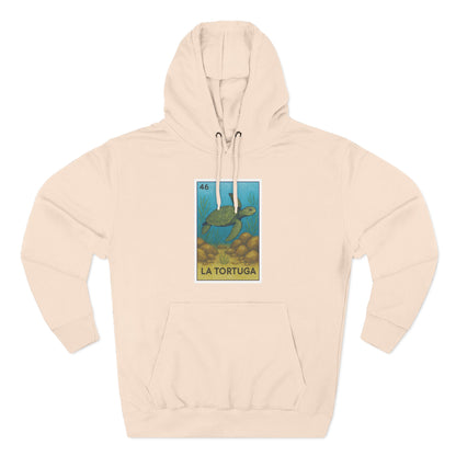 Turtle Lotería Unisex - Pull-Over Cotton Blend Fleece Hoodie (La Tortuga)