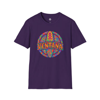 Ventana Psychedelic Treefish Logo - Soft Style U.S. Cotton T-Shirt