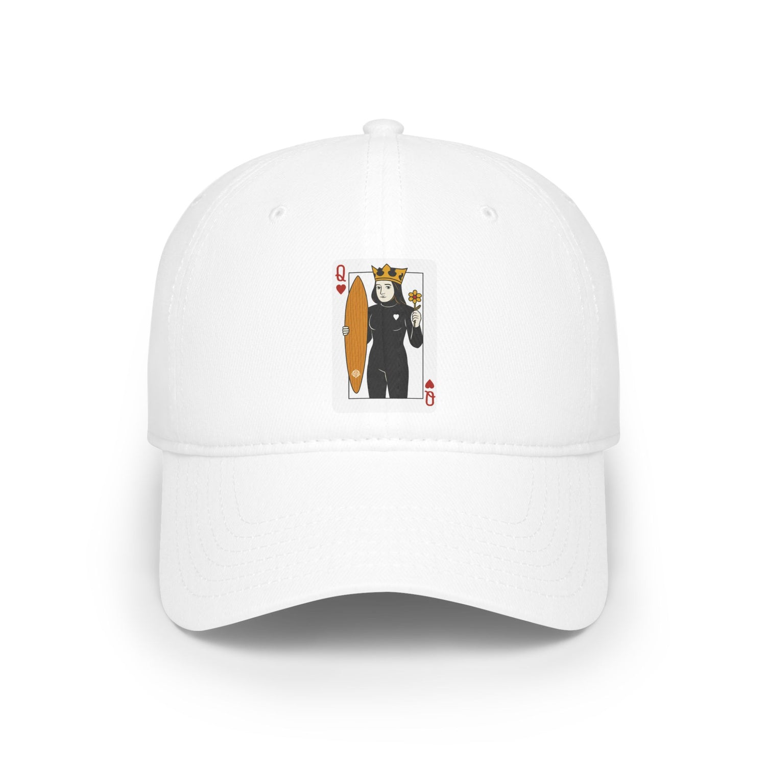 Queen of Hearts Surfer - 100% Cotton Baseball Cap