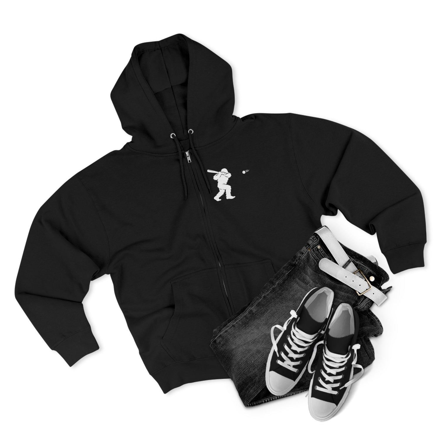 Ventana Sluggersquatch Unisex - Zip Cotton Blend Fleece Hoodie