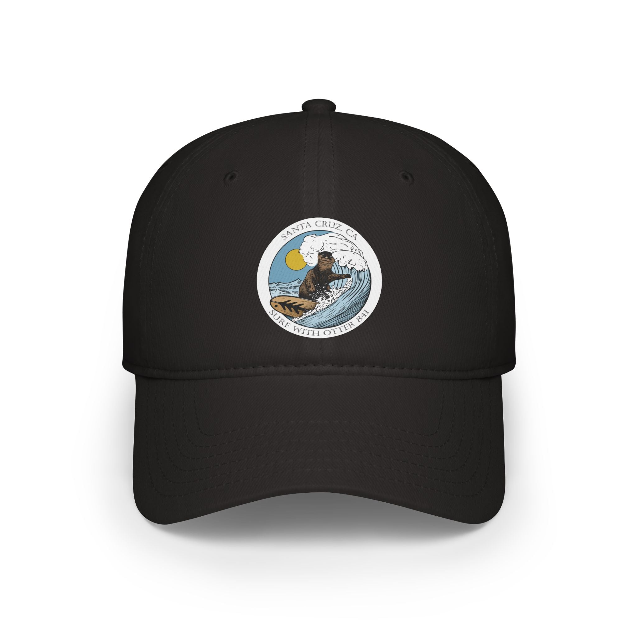 Surf with Otter 841 by Thiago Bianchini - 100% Cotton Baseball Cap