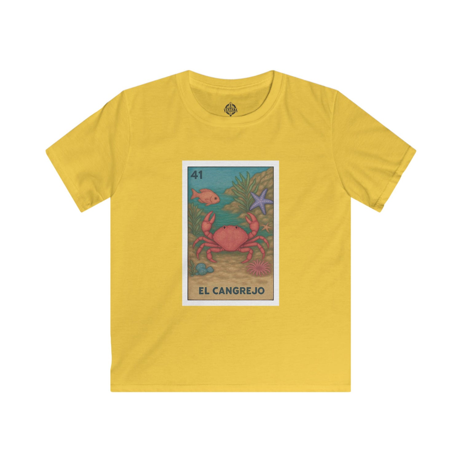 Crab Lotería Kids - Soft Style U.S. Cotton T-Shirt (El Cangrejo)