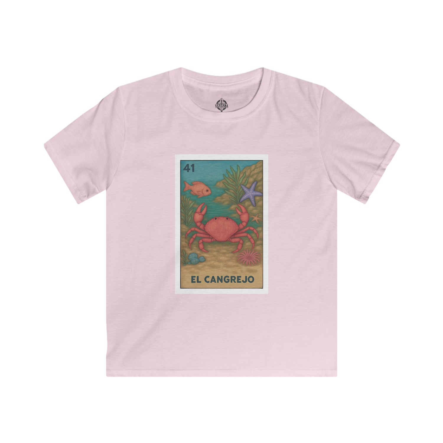 Crab Lotería Kids - Soft Style U.S. Cotton T-Shirt (El Cangrejo)