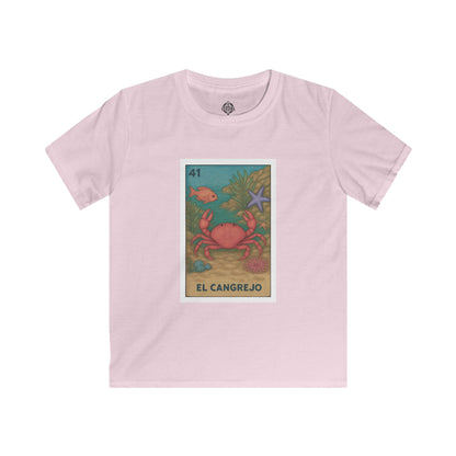 Crab Lotería Kids - Soft Style U.S. Cotton T-Shirt (El Cangrejo)