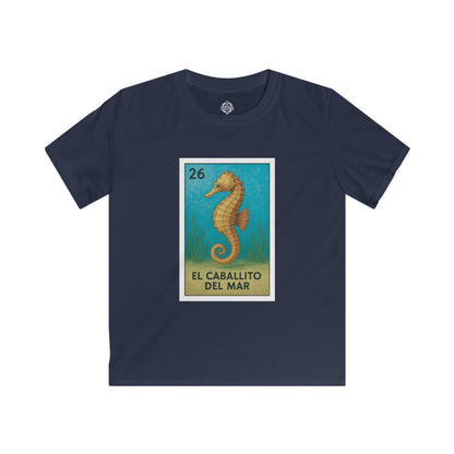 Seahorse Lotería Kids - Soft Style U.S. Cotton T-Shirt (El Caballito del Mar)