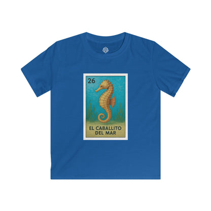 Seahorse Lotería Kids - Soft Style U.S. Cotton T-Shirt (El Caballito del Mar)