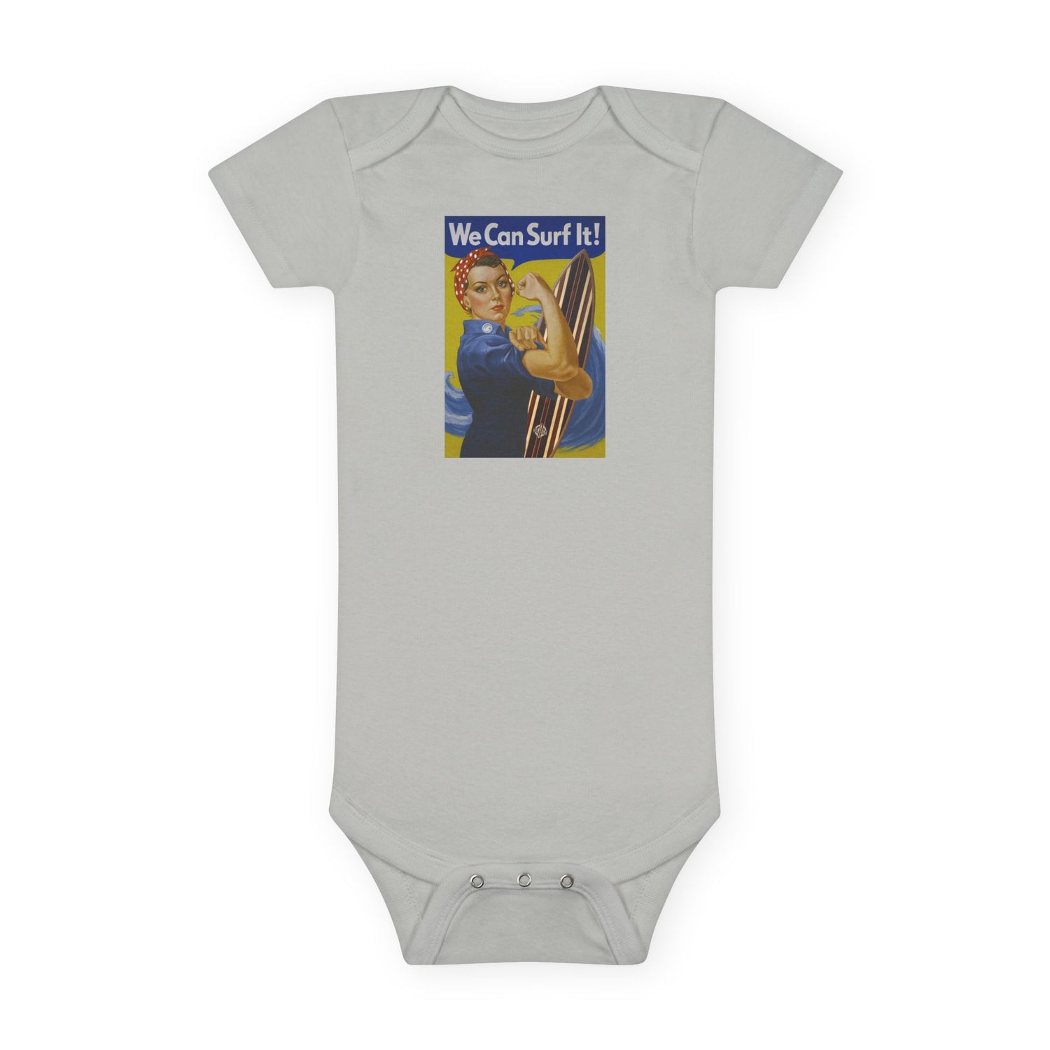 Rosie the Surfer - Baby Short Sleeve 100% Cotton Onesie