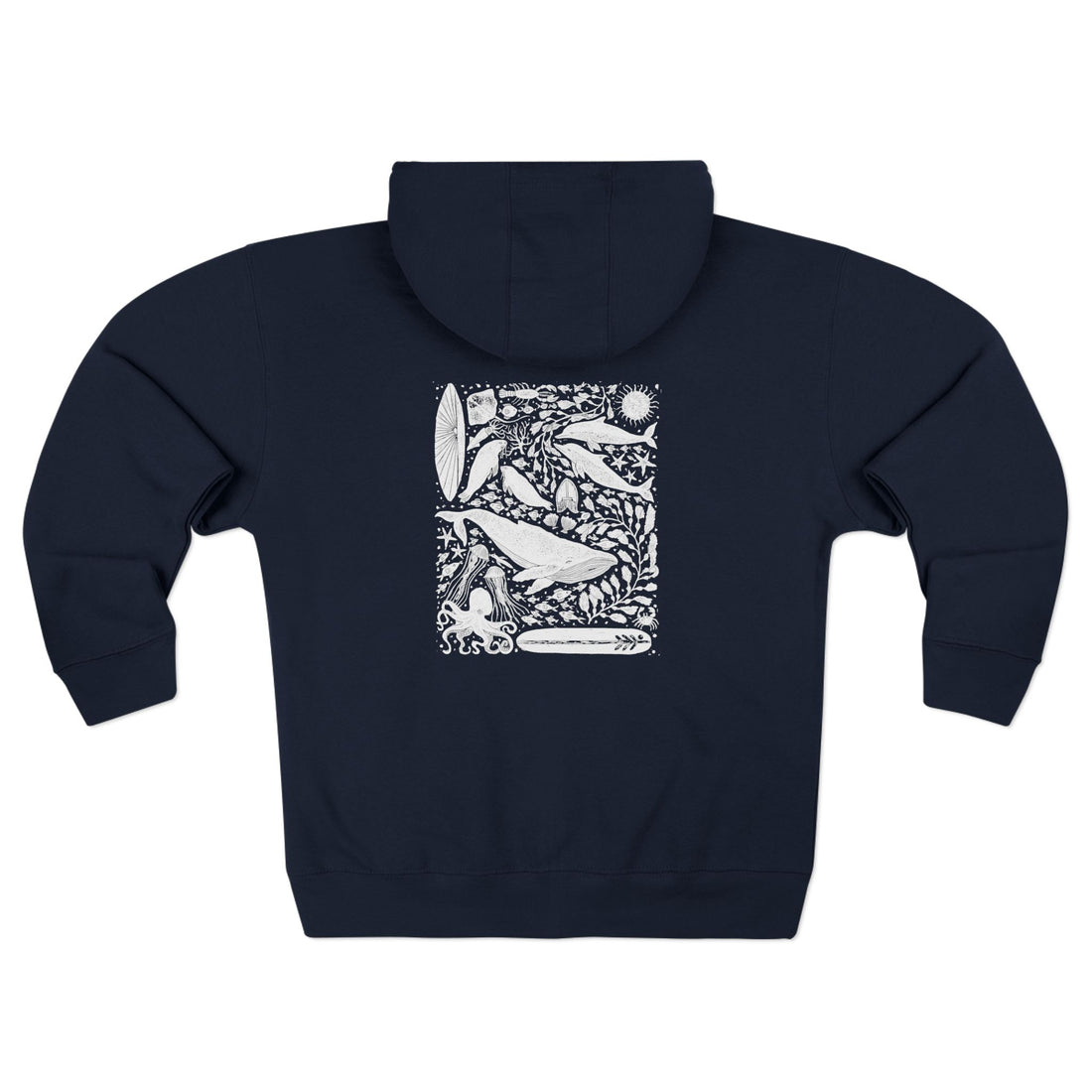 Ventana Marine Life by Lili Arnold Unisex - Zip Cotton Blend Fleece Hoodie