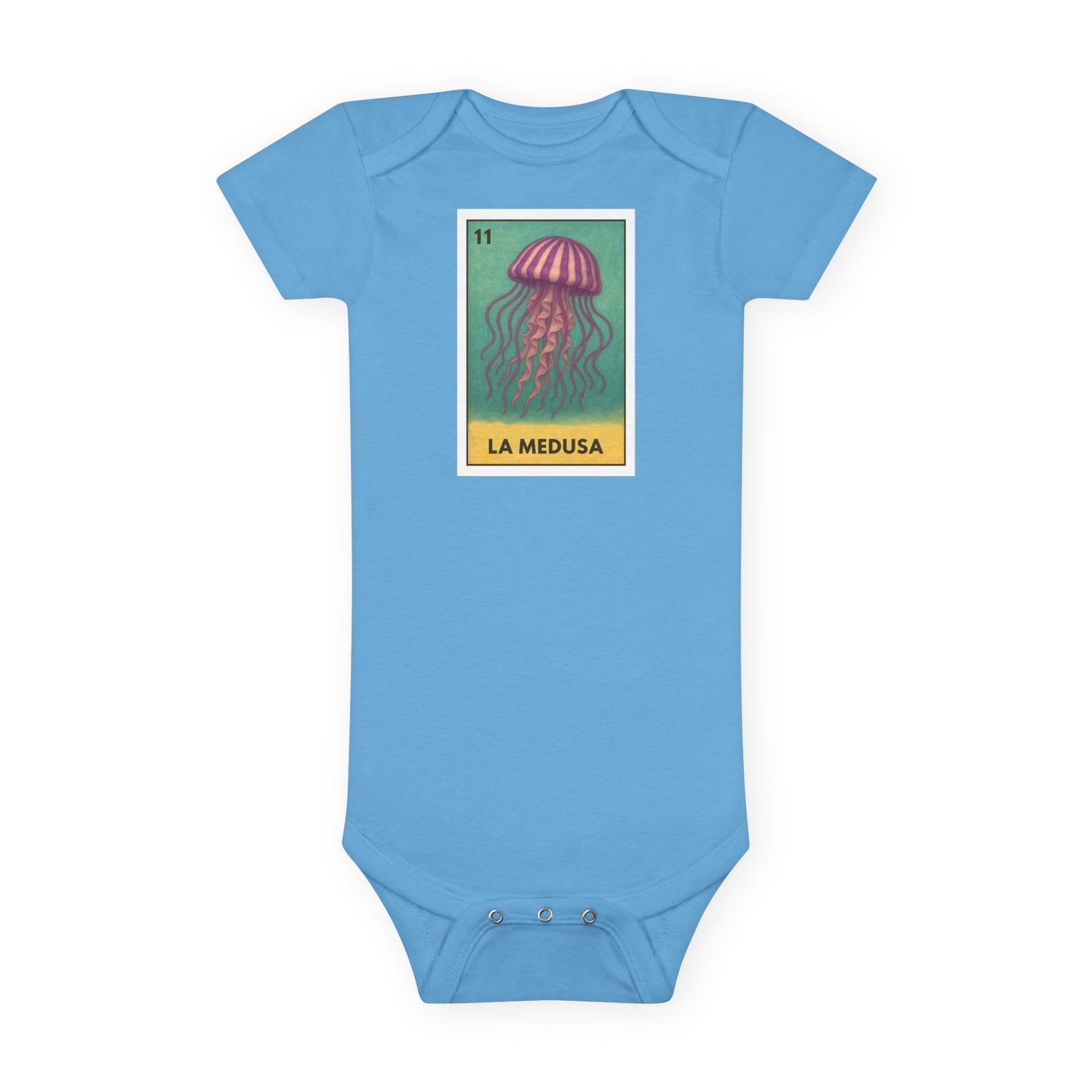 Sea Jelly Lotería - Baby Short Sleeve 100% Cotton Onesie (La Medusa)